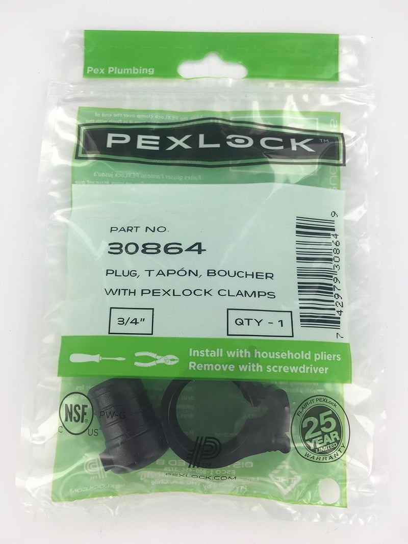 Flair-It Central PEXLOCK 30864 Plug 3/4", Black - Image 2